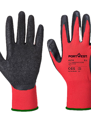 Guante látex flexible rojo