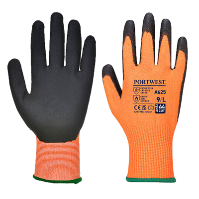 Guante naranja corto