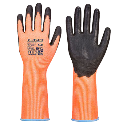 Guante naranja largo